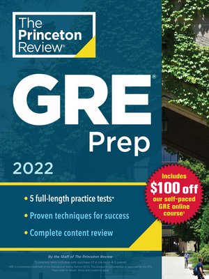 cover image of Princeton Review GRE Prep, 2022